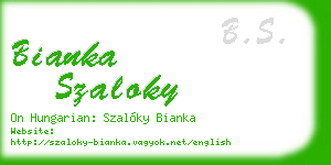 bianka szaloky business card