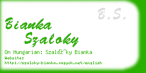 bianka szaloky business card